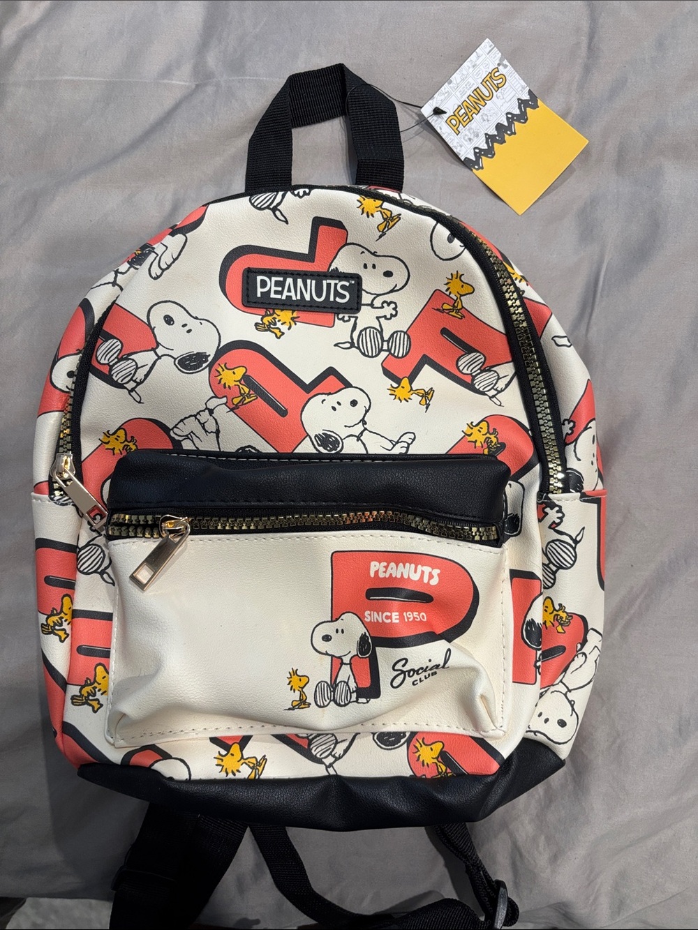 Peanuts White, Red & Black Snoopy Mini Backpack